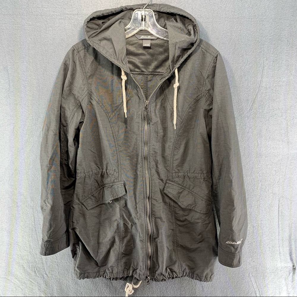 Eddie Bauer Grey Lightweight Parka Womens medium